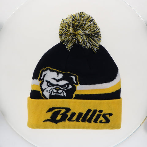 Winter Knit Hat with Pompom - BULLIS Bulldog